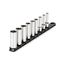 3/8" Drive Deep 6-Point Socket Set with Rail, 9-Piece (5/16-3/4")