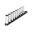 3/8" Drive Deep 12-Point Socket Set with Rail, 9-Piece (5/16-3/4")
