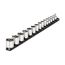 3/8" Drive 6-Point Socket Set with Rail, 15-Piece (1/4-1")