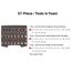 3/8" Drive Shallow, Semi-Deep, and Deep 6-Point Socket Set w/ Open Top Drawer and Rack, 57-Piece (6 - 24mm)