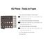 3/8" Drive Shallow, Semi-Deep, and Deep 12-Point Socket Set w/ Open Top Drawer and Rack, 45-Piece (1/4"- 1")