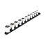 1/2" Drive 6-Point Socket Set with Rail, 11-Piece (3/8-1")