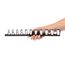 1/2" Drive 6-Point Socket Set with Rail, 11-Piece (3/8-1")