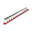 1/2" Drive 6-Point Socket Set with Rail, 15-Piece (10-24mm)