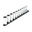 1/2" Drive Deep 6-Point Socket Set with Rail, 11-Piece (3/8-1")