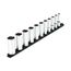 1/2" Drive Deep 12-Point Socket Set with Rail, 11-Piece (3/8-1")