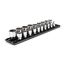 1/2" Drive 6-Point Socket Set with Rails, 19-Piece (3/8-1-1/2")