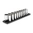 1/2" Drive Deep 6-Point Socket Set with Rails, 19-Piece (3/8-1-1/2")
