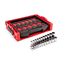 1/2" Drive Shallow and Deep 6-Point Socket Set w/ Open Top Drawer and Rack, 22-Piece (3/8"- 1")