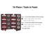 1/2" Drive Shallow and Deep 6-Point Socket Set w/ Open Top Drawer and Rack, 16-Piece (1-1/16"- 1-1/2")