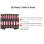 1/2" Drive Shallow and Deep 6-Point Socket Set w/ Open Top Drawer and Rack, 30-Piece (10 - 24mm)