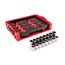 1/2" Drive Shallow and Deep 6-Point Socket Set w/ Open Top Drawer and Rack, 16-Piece (25 - 32mm)