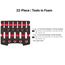 1/2" Drive Shallow and Deep 12-Point Socket Set w/ Open Top Drawer and Rack, 22-Piece (3/8"- 1")