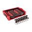 1/2" Drive Shallow and Deep 12-Point Socket Set w/ Open Top Drawer and Rack, 16-Piece (25 - 32mm)