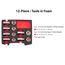 1/2" Drive Shallow and Deep 12-Point Socket Set w/ Open Top Drawer and Rack, 12-Piece (33 - 38mm)