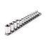 3/8", 1/2" Drive Shallow External Star Socket Set w/ Rail, 14-Piece (E4 - E24)