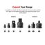 1/4, 3/8, 1/2, 3/4" Drive Impact Adapter/Reducer Set with Rail (7 Pieces)