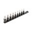 3/8" Drive Hex Impact Bit Socket Set with Rail, 9-Piece (5/32 - 9/16")