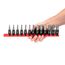 3/8" Drive Hex Impact Bit Socket Set with Rail, 13-Piece (4 - 14mm)