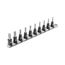 3/8" Drive Torx Impact Bit Socket Set with Rail, 10-Piece (T20 - T60)