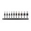 1/2" Drive Hex Impact Bit Socket Set with Rail, 10-Piece (1/4-3/4")