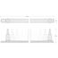 1/2" Drive Hex Impact Bit Socket Set with Rail, 10-Piece (1/4-3/4")