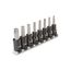 1/2" Drive Torx Impact Bit Socket Set with Rail, 8-Piece (T30-T70)