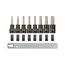 1/2" Drive Torx Impact Bit Socket Set with Rail, 8-Piece (T30-T70)