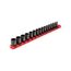 1/4" Drive 6-Point Impact Socket Set with Rail, 16-Piece (4-17 mm)