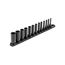 1/4" Drive Deep 12-Point Impact Socket Set with Rail, 13-Piece (5/32-11/16")