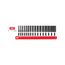1/4" Drive Deep 12-Point Impact Socket Set with Rail, 16-Piece (4-17 mm)