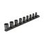 3/8" Drive 6-Point Impact Socket Set with Rail, 9-Piece (5/16-3/4")