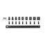 3/8" Drive 6-Point Impact Socket Set with Rail, 9-Piece (5/16-3/4")