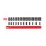 3/8" Drive 6-Point Impact Socket Set with Rail, 12-Piece (8-19mm)