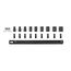 3/8" Drive 12-Point Impact Socket Set with Rail, 9-Piece (5/16-3/4")
