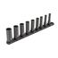 3/8" Drive Deep 12-Point Impact Socket Set with Rail, 9-Piece (5/16-3/4")