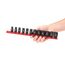 3/8" Drive 12-Point Impact Socket Set with Rail, 12-Piece (8-19mm)