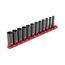 3/8" Drive Deep 12-Point Impact Socket Set with Rail, 12-Piece (8-19mm)