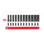 3/8" Drive Deep 12-Point Impact Socket Set with Rail, 12-Piece (8-19mm)