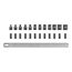 3/8" Drive External Star Impact Socket Set with Rail, 12-Piece (E4 - E20)