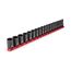 3/8" Drive Semi-Deep 6-Point Impact Socket Set w/ Rail, 19-Piece (6 - 24mm)