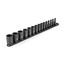 3/8" Drive Semi-Deep 6-Point Impact Socket Set w/ Rail, 15-Piece (1/4"- 1")