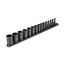 3/8" Drive Semi-Deep 12-Point Impact Socket Set w/ Rail, 15-Piece (1/4"- 1")
