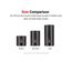 3/8" Drive Shallow, Semi-Deep, and Deep 6-Point Impact Socket Set w/ Rails and Trays, 45-Piece (1/4"- 1")