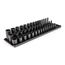 3/8" Drive Shallow, Semi-Deep, and Deep 12-Point Impact Socket Set w/ Rails and Trays, 45-Piece (1/4"- 1")