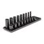 3/8" Drive 6-Point Impact Socket Set with Rails, 18-Piece (5/16-3/4")