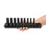 3/8" Drive 6-Point Impact Socket Set with Rails, 18-Piece (5/16-3/4")