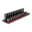 3/8" Drive 6-Point Impact Socket Set with Rails, 24-Piece (8-19mm)