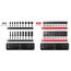 3/8" Drive 6-Point Impact Socket Set with Rails, 42-Piece (5/16-3/4", 8-19mm)