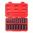 3/8" Drive Deep 6-Point Impact Socket Set with Case, 19-Piece (6-24mm)